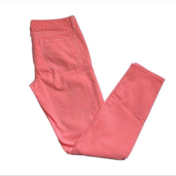 J. Crew Denim - J. Crew Toothpick Ankle Jeans Neon Pink Coral Spring Skinny size 25 Cropped Pant